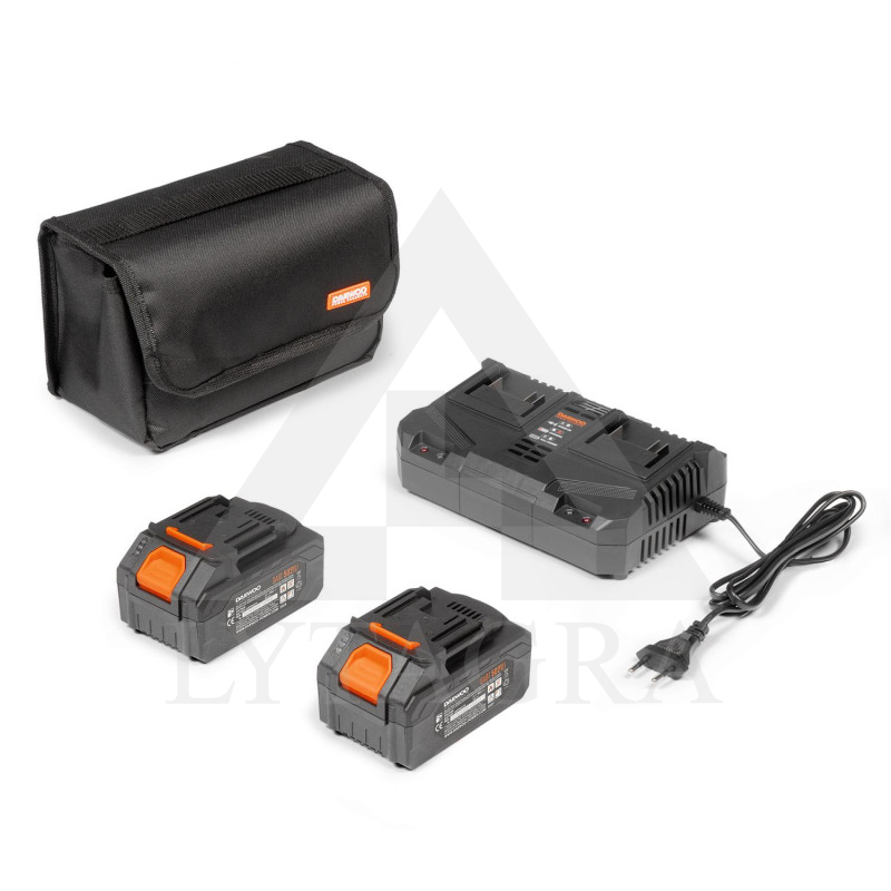 Akumulatora ķēdes zāģis DAEWOO DACS 1642Li komplekts 2 x 21V (42 V)