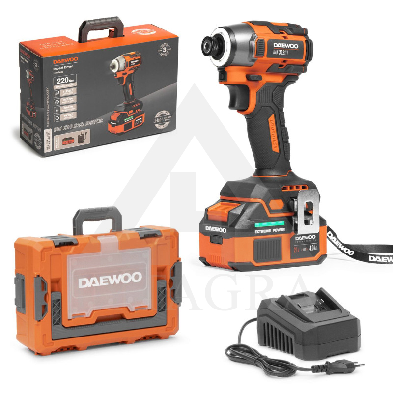 Akumulatora triecienskrūvgriezis Daewoo DAX 3521Li SET