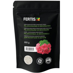 Fertis kompleksais mēslojums "Pelargonijām un begonijām", bez hlora un nitrātiem, 0,8 kg