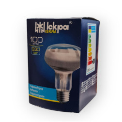 Kvēlspuldze industriālajam apgaismojumam, reflektors R80 100W E27, Iskra