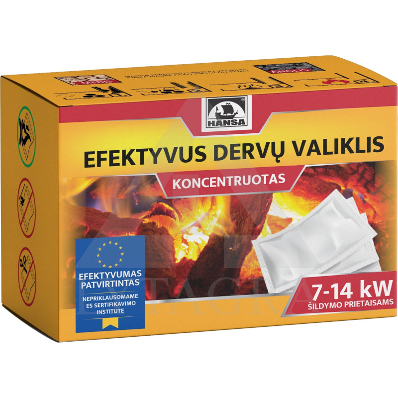 Koncentrēts skursteņu tīrīšanas līdzeklis Hansa 90 g (5 x 18 g)