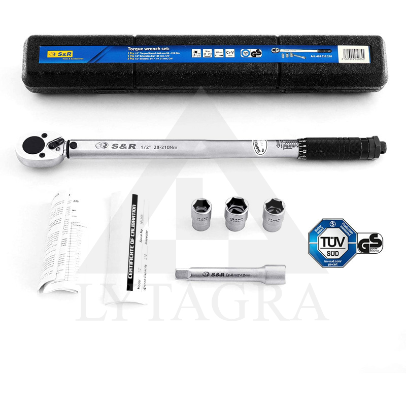 465012210 DINAMOMETR. ATSLĒGA 1/2" / 28-210Nm /