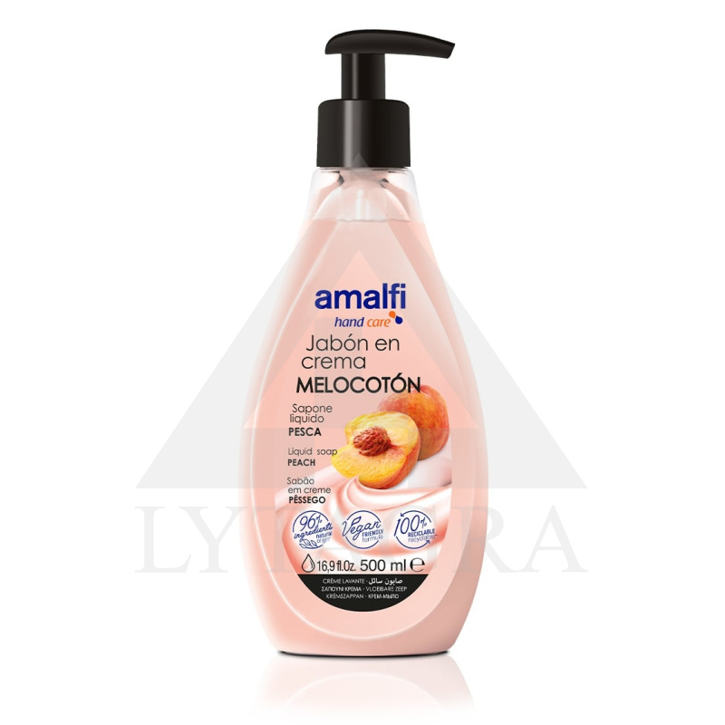 AMALFI šķidrās krēmziepes ar persiku aromātu, 500 ml