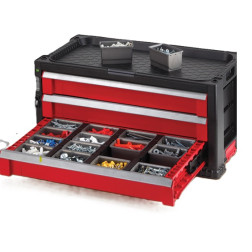 Keter instrumentu plaukts ar 3 atvilktnēm