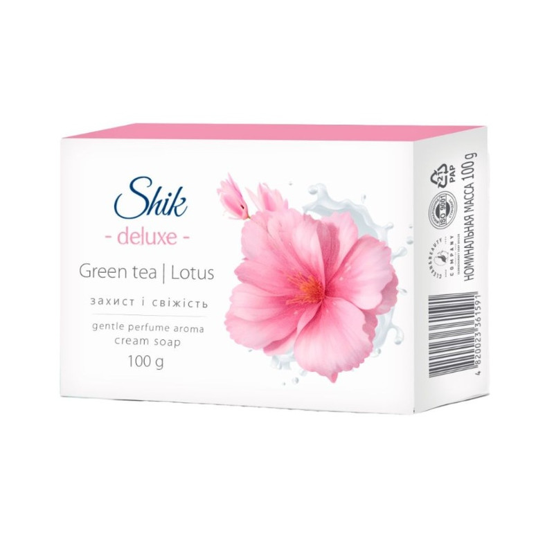 Krēmīgas ziepes ar lotosa ziedu eļļu un zaļās tējas ekstraktu SHIK 100 g