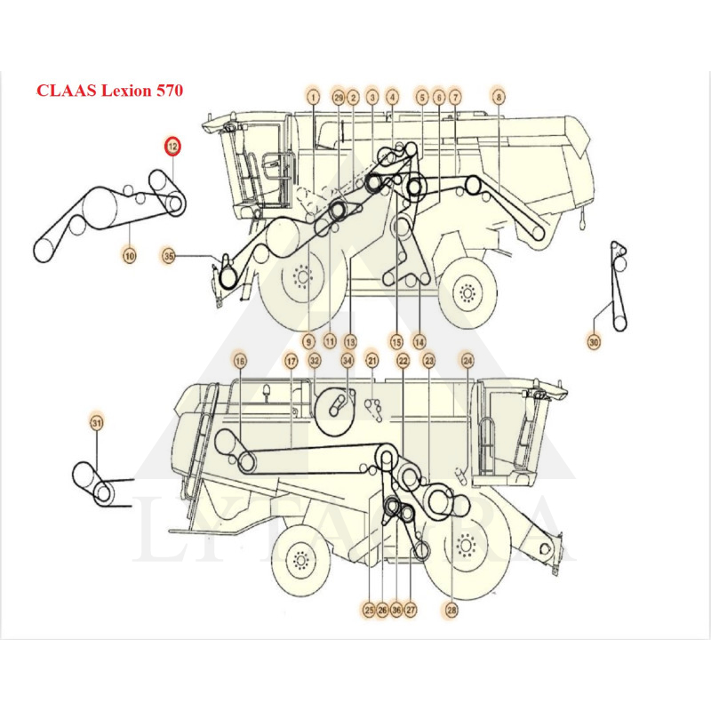 SIKSNA 3HB-2450 (LW) AGRIBELTS