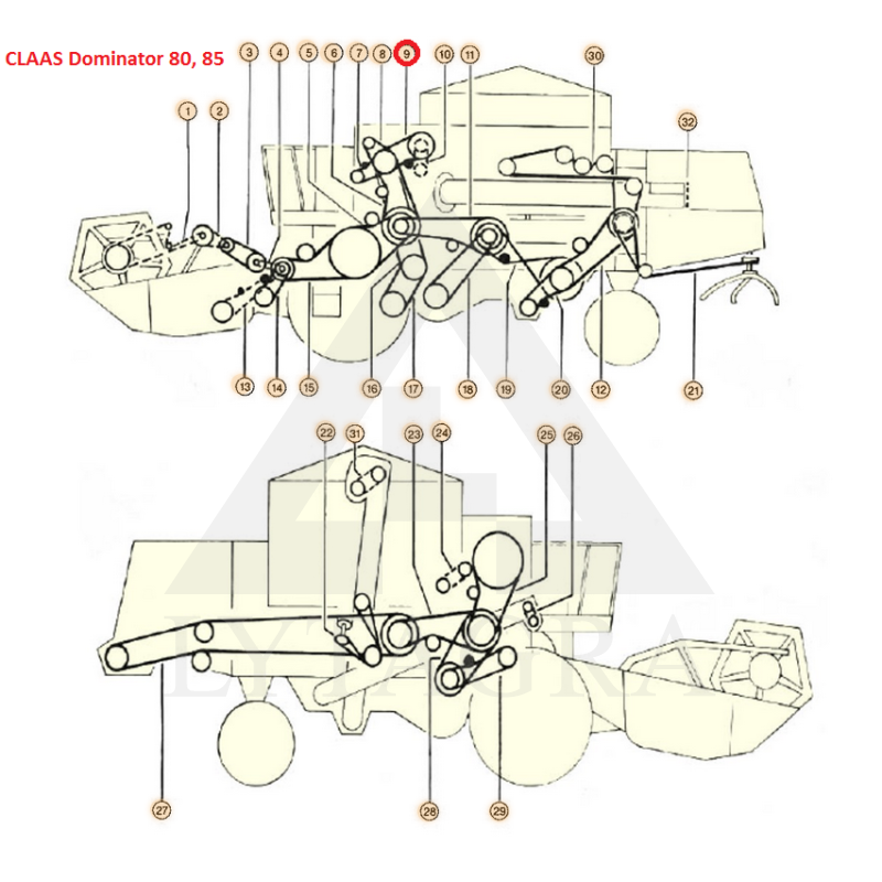 DIRŽAS 2B BP/H1-1950 HARVEST BELTS CL 673614.0