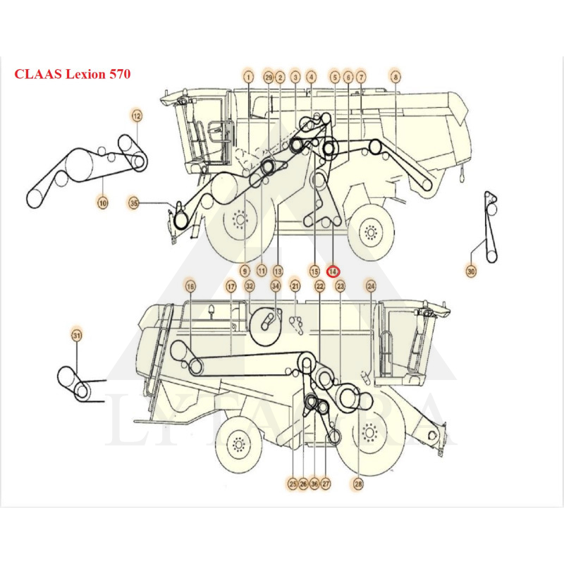 Siksna  2B BP/H-5580 HARVEST BELTS CL 667651.0