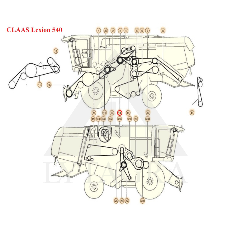 Siksna  2B BP/H-5580 HARVEST BELTS CL 667651.0
