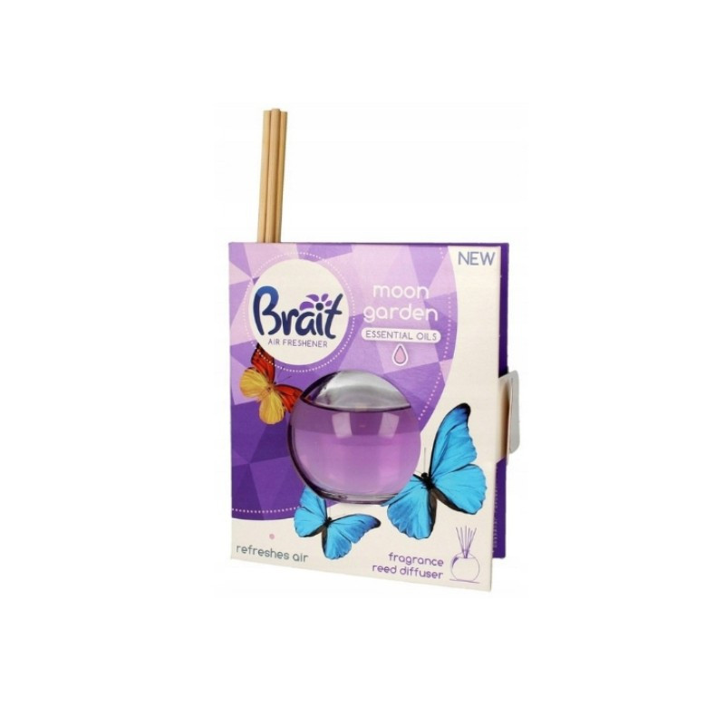Gaisa atsvaidzinātājs ar kociņiem, Brait, 40 ml, Mēness dārzs