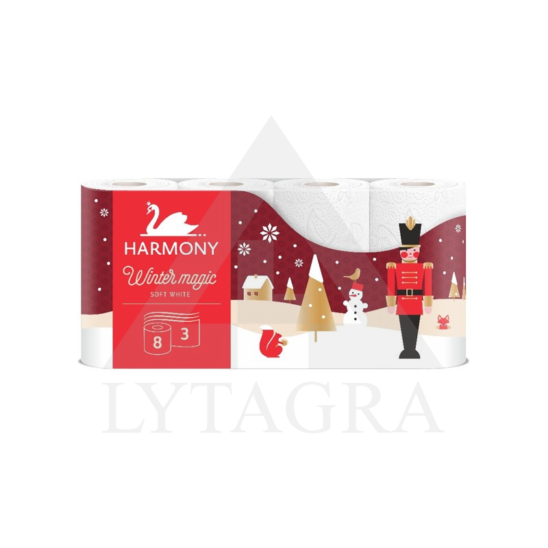 TUALETES PAPĪRS HARMONY" WINTER MAGIC" 8 3SL.