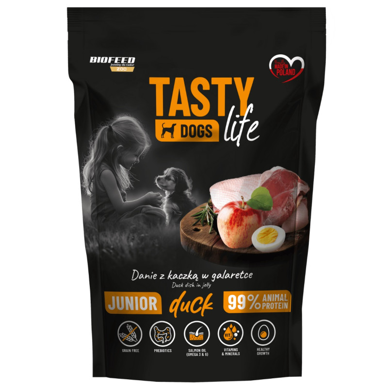 Konservi suņiem Tasty Dog Junior ar pīli 500 g