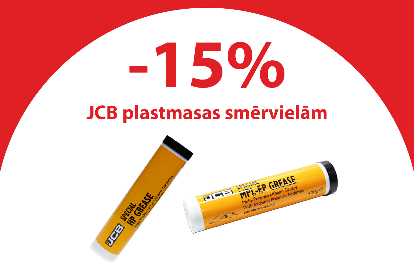 JCB Plastmasas smērvielām -15%