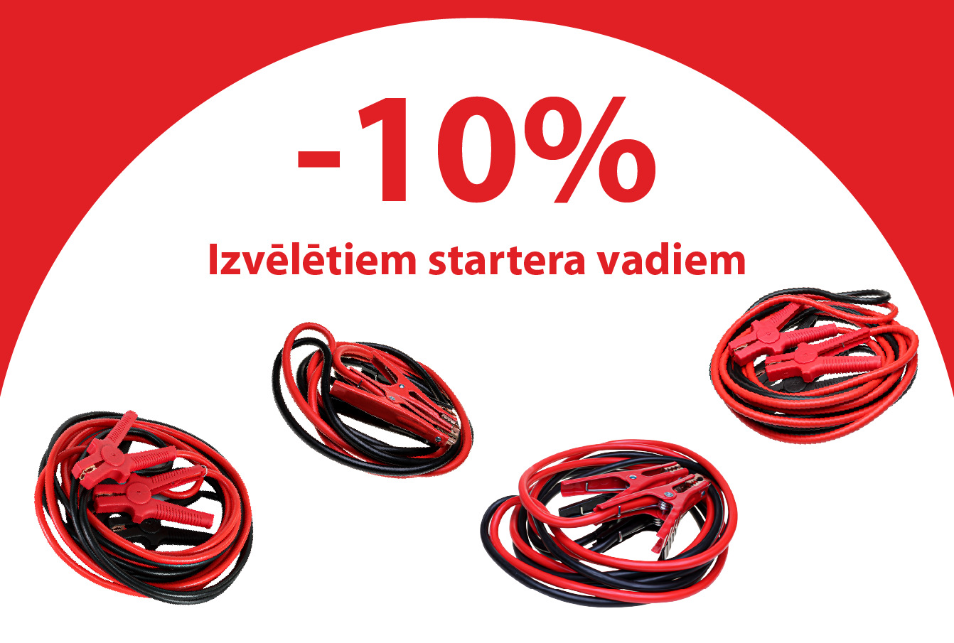 Izvēlētiem startera vadiem līdz -10%