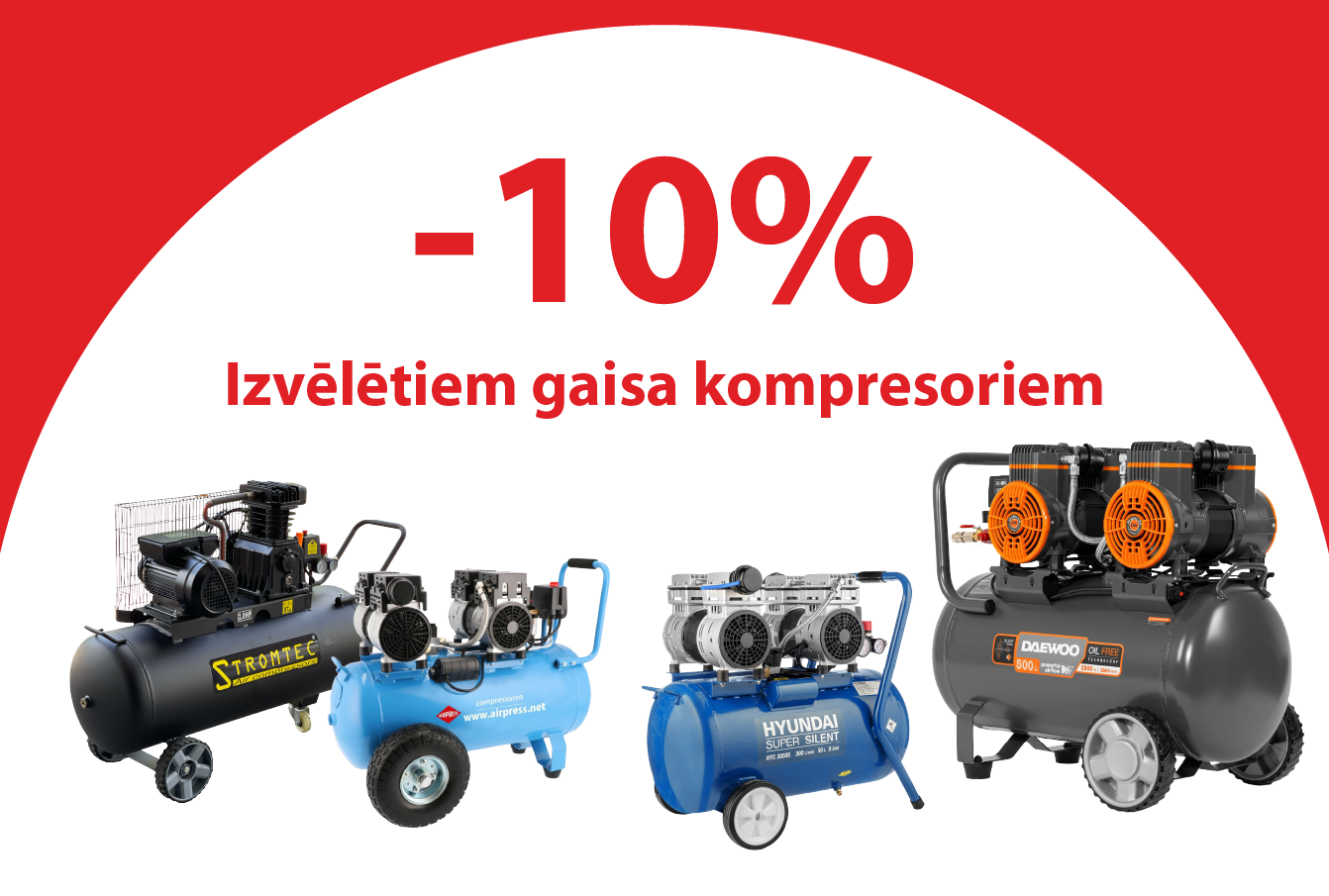 Izvēlētiem gaisa kompresoriem