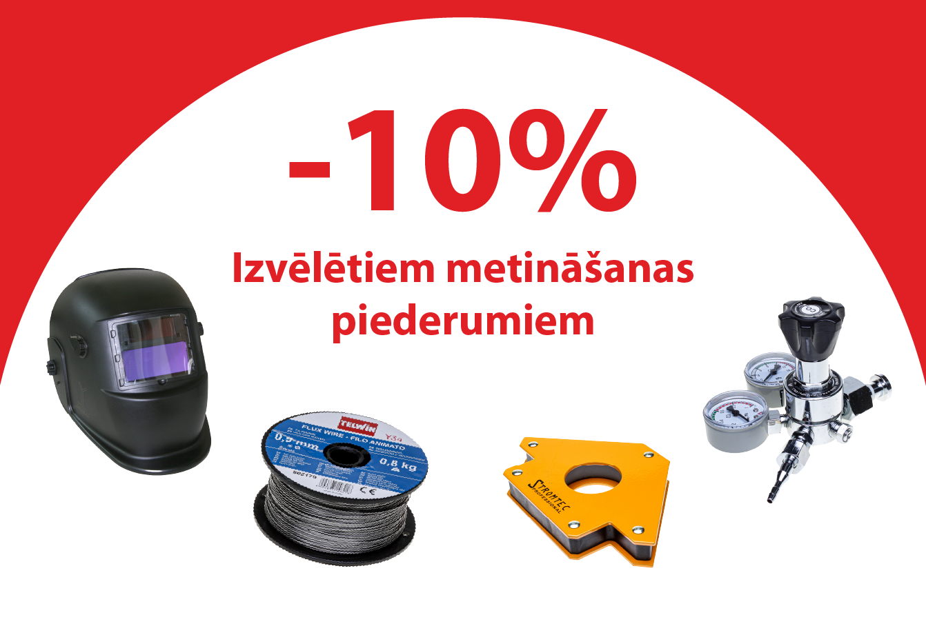 Izvēlētiem metināšanas piederumiem