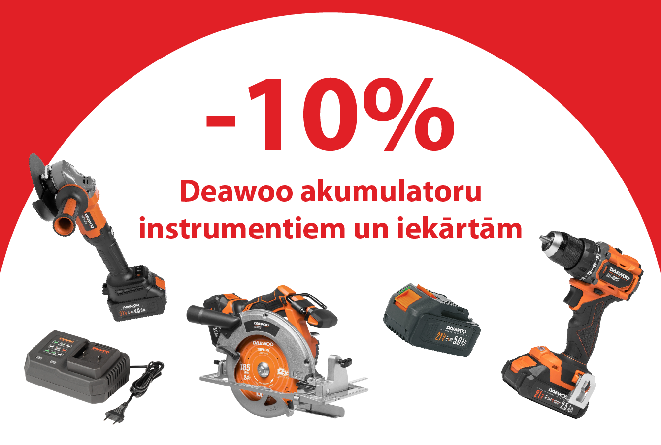 Daewoo akumulatora instrumentiem un aprīkojumam