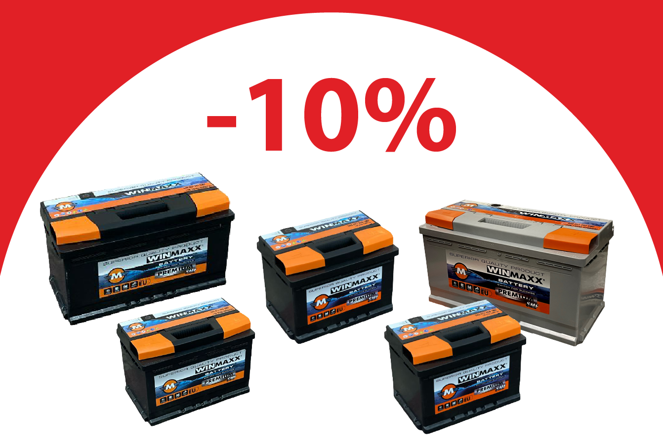 WINMAXX Akumulatoriem līdz -10%