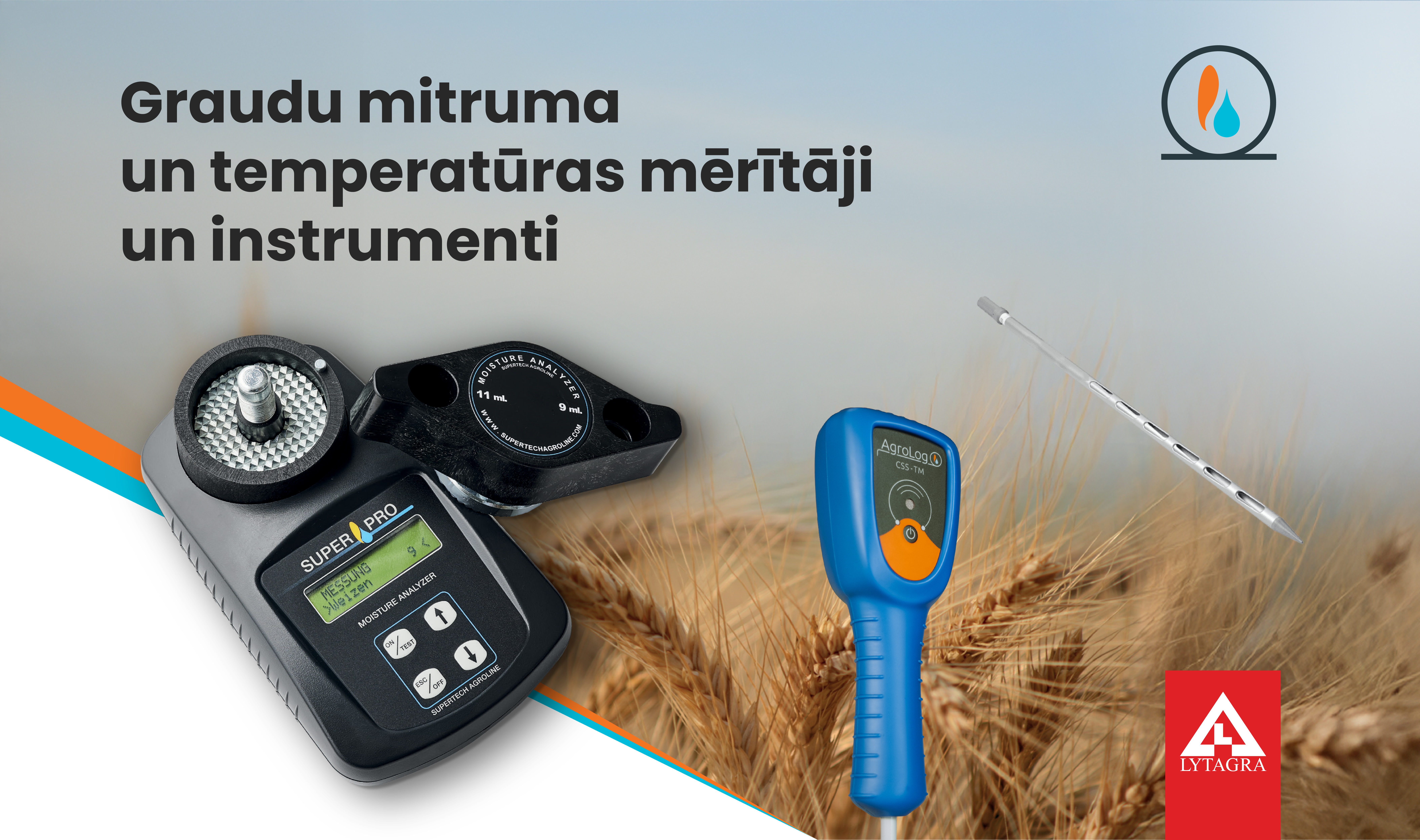 Graudu mitruma un temperatūras mērītājs